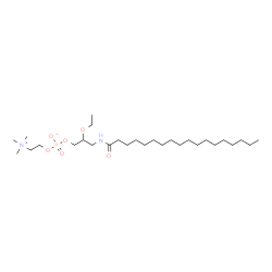 RAC-2-ETHOXY-3-OCTADECANAMIDO-1-PROPYL PHOSPHOCHOLINE Structure