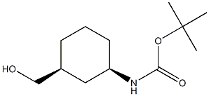 tert-butyl ((1R,3S)-3-(hydroxymethyl)cyclohexyl)carbamate结构式