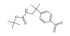 tert-butyl 2-methyl-2-(4-nitrophenyl)propylcarbamate Structure