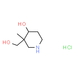 3-(羟甲基)-3-甲基哌啶-4-醇盐酸结构式