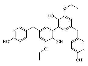 2-ethoxy-6-[3-ethoxy-2-hydroxy-5-[(4-hydroxyphenyl)methyl]phenyl]-4-[(4-hydroxyphenyl)methyl]phenol Structure