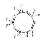 2,2,4,4,6,6,8,8,10,10-decafluoro-1,3,5,7,9-pentaza-2λ5,4λ5,8λ5,10λ5-tetraphospha-6-phosphoniacyclodeca-2,4,7,9-tetraene Structure