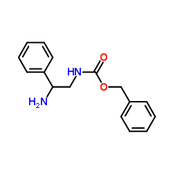 Benzyl (2-amino-2-phenylethyl)carbamate结构式