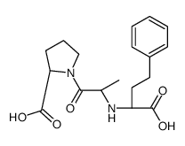 (2R)-1-[(2S)-2-[[(1S)-1-carboxy-3-phenylpropyl]amino]propanoyl]pyrrolidine-2-carboxylic acid结构式