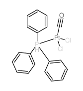 Platinum, carbonyldichloro (triphenylphosphine)-, cis-结构式