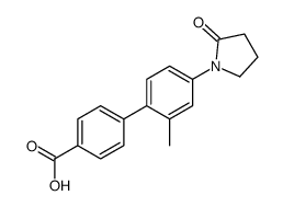 4-[2-methyl-4-(2-oxopyrrolidin-1-yl)phenyl]benzoic acid结构式
