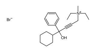 (4-cyclohexyl-4-hydroxy-4-phenylbut-2-ynyl)-diethyl-methylazanium,bromide Structure
