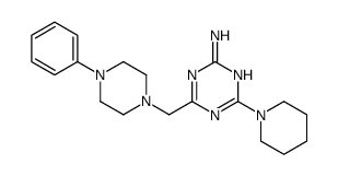 4-[(4-phenylpiperazin-1-yl)methyl]-6-piperidin-1-yl-1,3,5-triazin-2-amine Structure