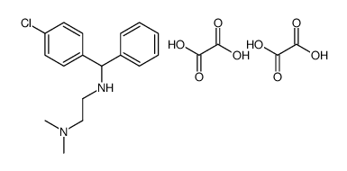 2-[[(4-chlorophenyl)-phenylmethyl]azaniumyl]ethyl-dimethylazanium,2-hydroxy-2-oxoacetate Structure