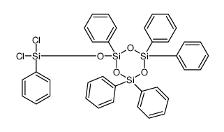 dichloro-[(2,4,4,6,6-pentakis-phenyl-1,3,5,2,4,6-trioxatrisilinan-2-yl)oxy]-phenylsilane结构式