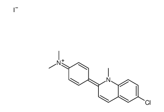 4-(6-chloro-1-methylquinolin-1-ium-2-yl)-N,N-dimethylaniline,iodide结构式