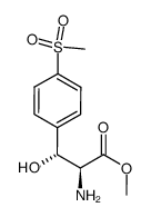 (2S,3R)-methyl-2-amino-3-[4-(methylsulfonyl)phenyl]-3-hydroxy-propanoate结构式