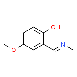 Phenol, 4-methoxy-2-[(E)-(methylimino)methyl]- (9CI)结构式