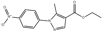 ethyl 5-methyl-1-(4-nitrophenyl)-1H-pyrazole-4-carboxylate结构式