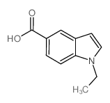 1-乙基-1H-吲哚-5-羧酸结构式