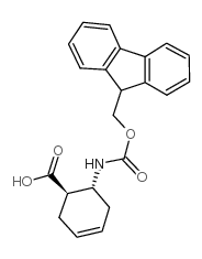 fmoc-(+/-)-trans-2-aminocyclohex-4-ene-1-carboxylic acid structure