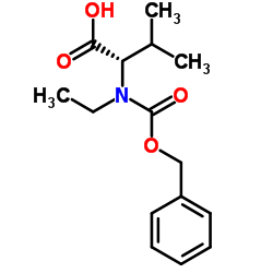 N-[(Benzyloxy)carbonyl]-N-ethyl-L-valine Structure
