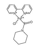 PdCl(CON(CH2)5)(2,2'-dipyridine)结构式