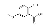 2-羟基-5-(甲基硫代)苯甲酸结构式
