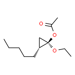 Cyclopropanol, 1-ethoxy-2-pentyl-, acetate, (1R,2R)- (9CI) Structure