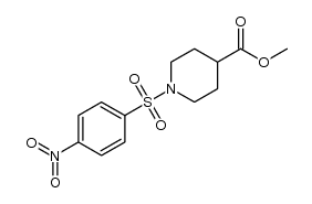 1-(4-nitro-benzenesulfonyl)-piperidine-4-carboxylic acid methyl ester结构式