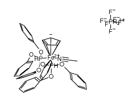 [(η-C5H5)Fe(CH3CN)(P(OPh)3)2]PF6结构式