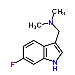 1-(6-Fluoro-1H-indol-3-yl)-N,N-dimethylmethanamine structure