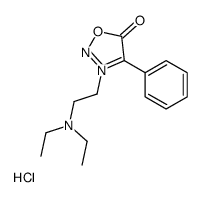 3-[2-(diethylamino)ethyl]-4-phenyloxadiazol-3-ium-5-olate,hydrochloride Structure