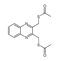 2,3-bis-acetylsulfanylmethyl-quinoxaline Structure