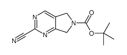 tert-butyl 2-cyano-5,7-dihydropyrrolo[3,4-d]pyrimidine-6-carboxyl ate结构式