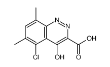 5-chloro-6,8-dimethyl-4-oxo-1,4-dihydro-cinnoline-3-carboxylic acid结构式