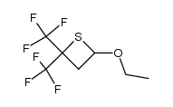 4-ethoxy-2,2-bis-trifluoromethyl-thietane Structure