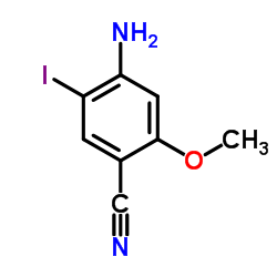 4-Amino-5-iodo-2-methoxybenzonitrile Structure