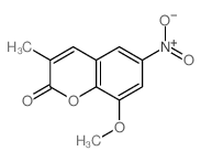 8-methoxy-3-methyl-6-nitro-chromen-2-one structure