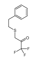 1,1,1-trifluoro-3-(2-phenylethylsulfanyl)propan-2-one结构式
