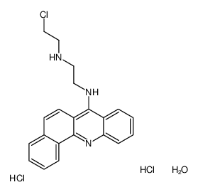 N'-benzo[c]acridin-7-yl-N-(2-chloroethyl)ethane-1,2-diamine,hydrate,dihydrochloride结构式