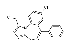 8-chloro-1-(chloromethyl)-6-phenyl-4H-s-triazolo(4,3-a)(1,4)benzodiazepine Structure