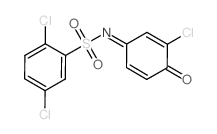 (NE)-2,5-dichloro-N-(3-chloro-4-oxocyclohexa-2,5-dien-1-ylidene)benzenesulfonamide结构式