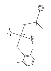 (2,6-dimethylphenoxy)(2-methyl-2-phenylpropan-1-id-1-yl)bis(trimethyl-l5-phosphanyl)nickel(V)结构式