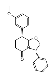 (3S,8S,8aS)-8-(3-methoxyphenyl)-5-oxo-3-phenyl-2,3,6,7,8,8a-hexahydro-5H-oxazolo[3,2-a]pyridine Structure