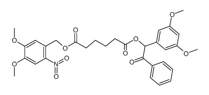 4,5-dimethoxy-2-nitrobenzyl (1-(3,5-dimethoxyphenyl)-2-oxo-2-phenylethyl) adipate结构式