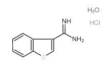 1-BENZOTHIOPHENE-3-CARBOXIMIDAMIDINE HYDROCHLORIDE structure