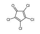 2,3,4,5-tetrachlorocyclopenta-2,4-dien-1-one结构式