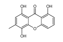 1,4,8-Trihydroxy-3-methyl-9H-xanthen-9-one Structure