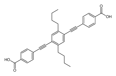 4-[2-[2,5-dibutyl-4-[2-(4-carboxyphenyl)ethynyl]phenyl]ethynyl]benzoic acid Structure