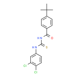 4-tert-butyl-N-{[(3,4-dichlorophenyl)amino]carbonothioyl}benzamide Structure