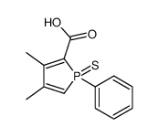 3,4-dimethyl-1-phenyl-1-sulfanylidene-1λ5-phosphole-2-carboxylic acid结构式