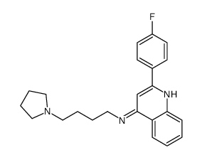 2-(4-fluorophenyl)-N-(4-pyrrolidin-1-ylbutyl)quinolin-4-amine Structure