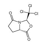 (2R,5S)-2-trichloromethyl-1-aza-3-oxabicyclo[3.3.0]octane-4,8-dione结构式