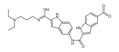 N-[3-(diethylamino)propyl]-5-[(5-nitro-1H-indole-2-carbonyl)amino]-1H-indole-2-carboxamide Structure